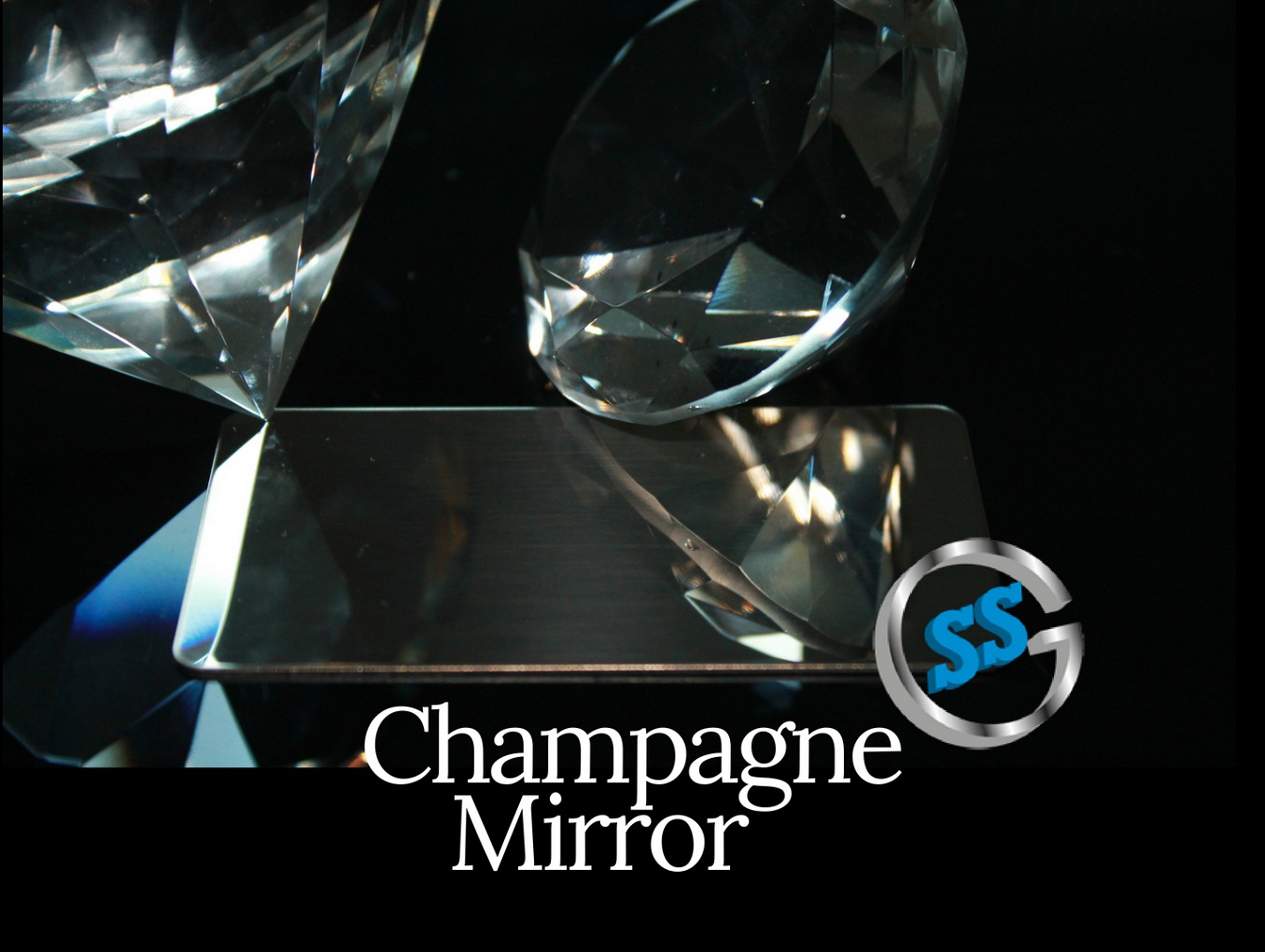 Inox colorato galvanico ColourTex Champagne Mirror, inox elettro-colorato champagne mirror, inox colorato champagne a specchio