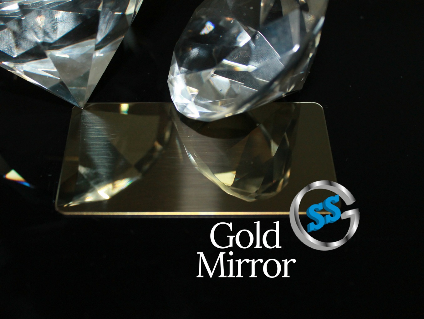 Inox colorato galvanico ColourTex Gold Mirror, inox elettro-colorato gold mirror, inox colorato oro a specchio