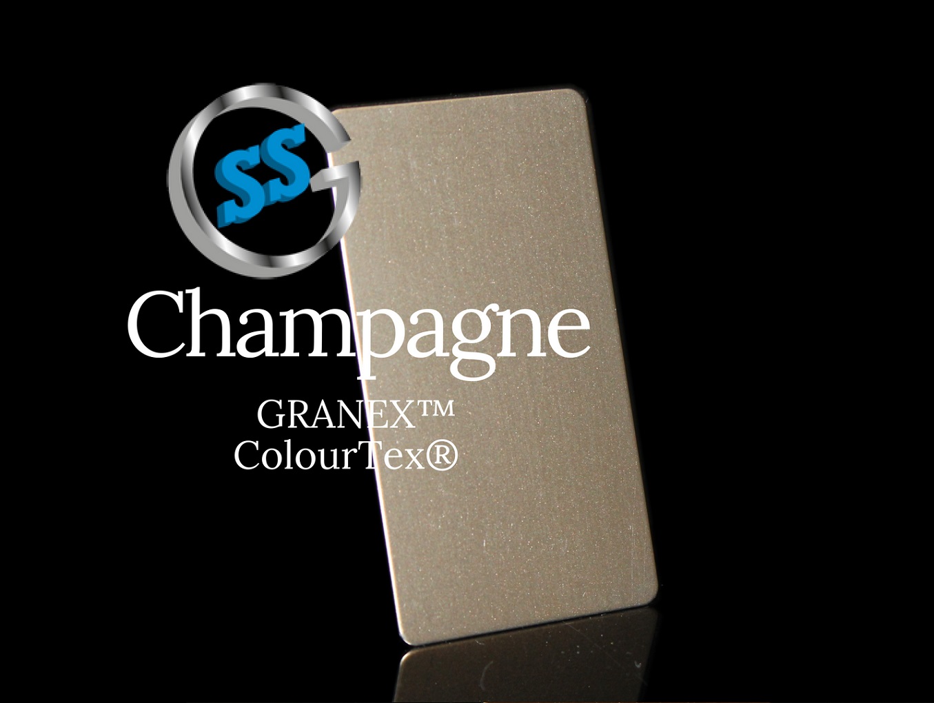 Inox elettro-colorato ColourTex Champagne Granex, inox micropallinato colorato galvanico champagne, inox Champagne Granex