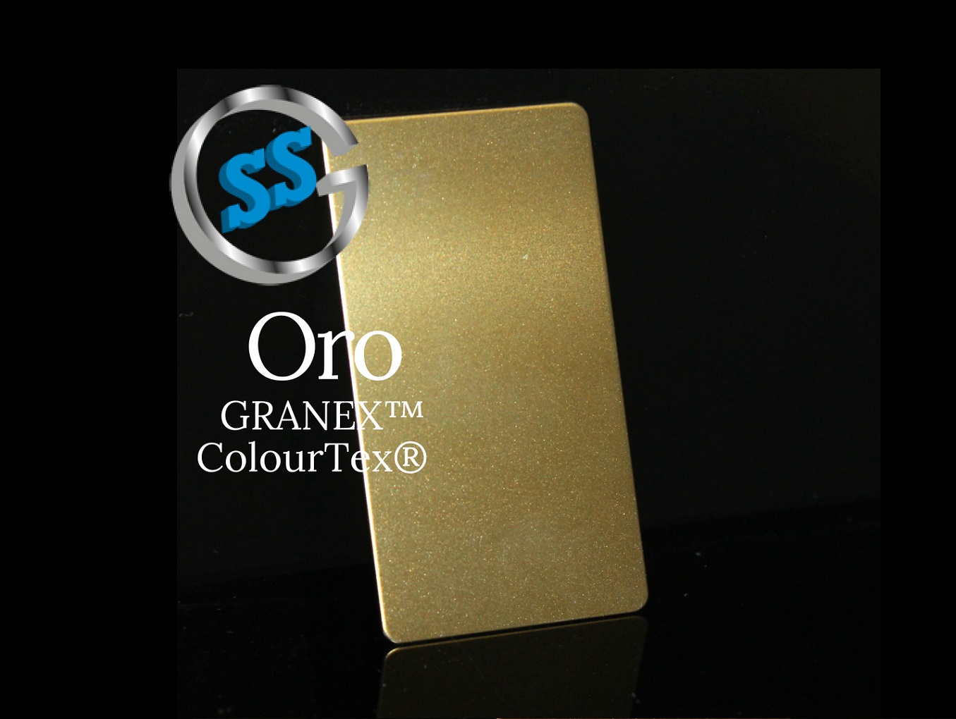 Inox elettro-colorato ColourTex Gold Granex, inox micropallinato colorato galvanico oro, inox Gold Granex