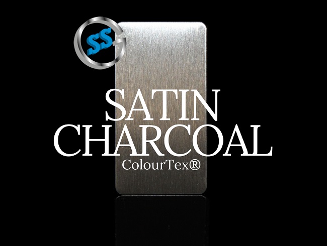 Inox elettro-colorato ColourTex Charcoal Satin, inox satinato colorato galvanico charcoal, inox Charcoal satin
