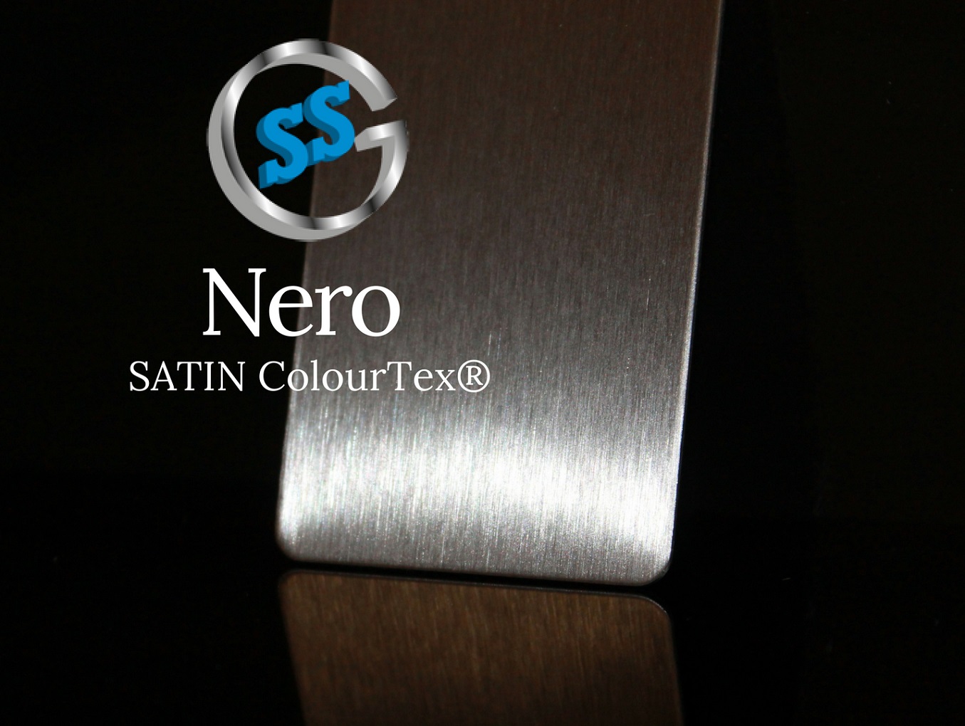 Inox elettro-colorato ColourTex Black Satin, inox satinato colorato galvanico nero, inox black satin