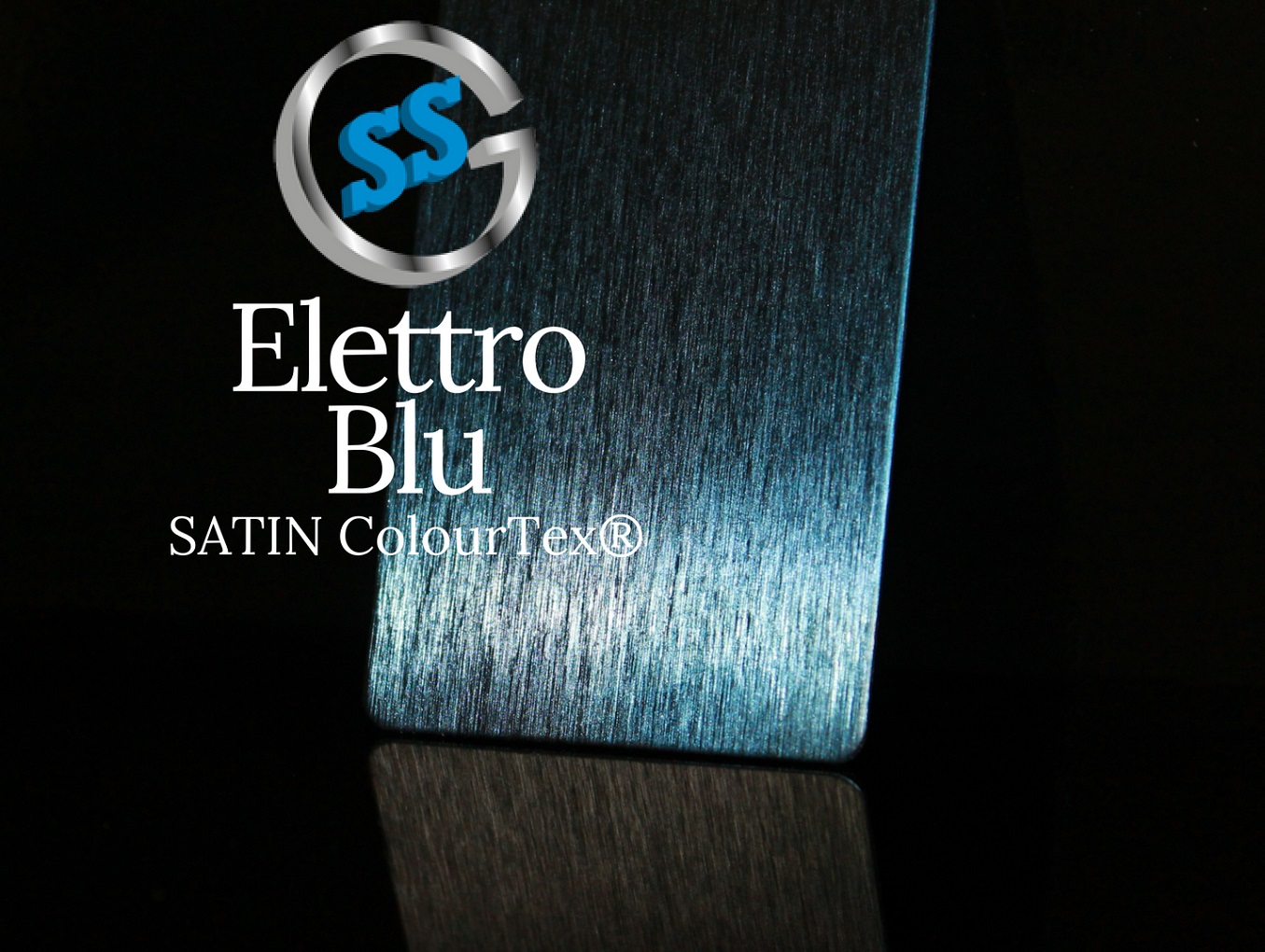 Inox elettro-colorato ColourTex Blue Satin, inox satinato colorato galvanico blu, inox Blue satin