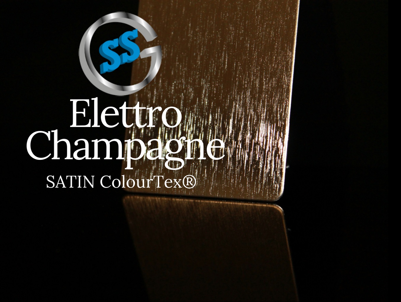 Inox elettro-colorato ColourTex Champagne Satin, inox satinato colorato galvanico champagne, inox Champagne satin