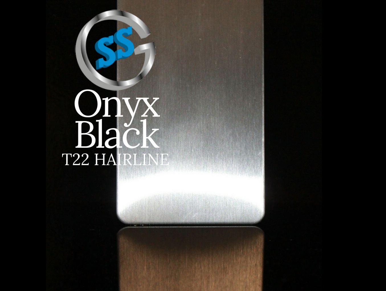 Inox colorato T22 Titanium Onyx Black Hairline, inox elettro satinato lineare colorato T22 nero
