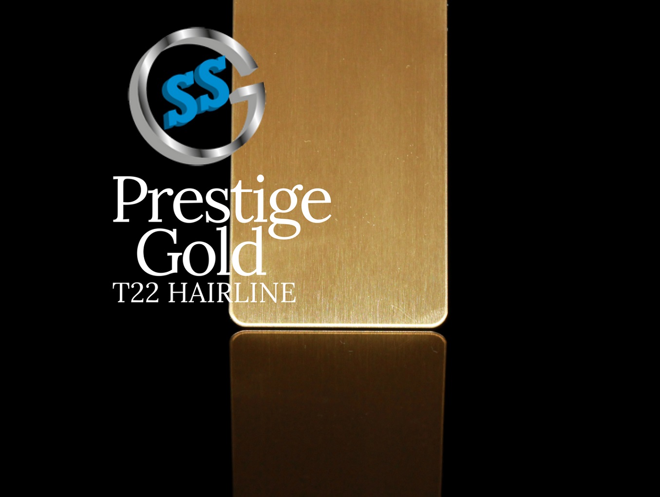 Inox colorato T22 Titanium Prestige Gold Hairline, inox elettro satinato lineare colorato T22 oro