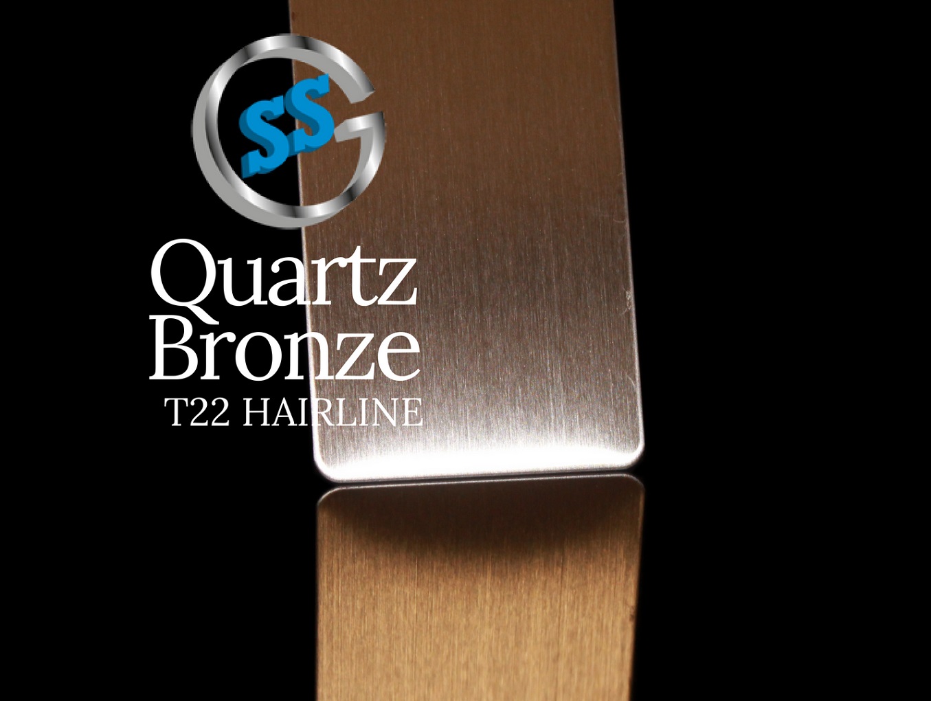 Inox colorato T22 Titanium Quartz Bronze Hairline, inox elettro satinato lineare colorato T22 bronze