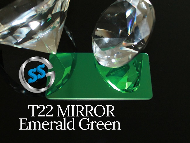 Inox T22 Titanium Emerald Green Mirror, inox colorato titanio verde a specchio