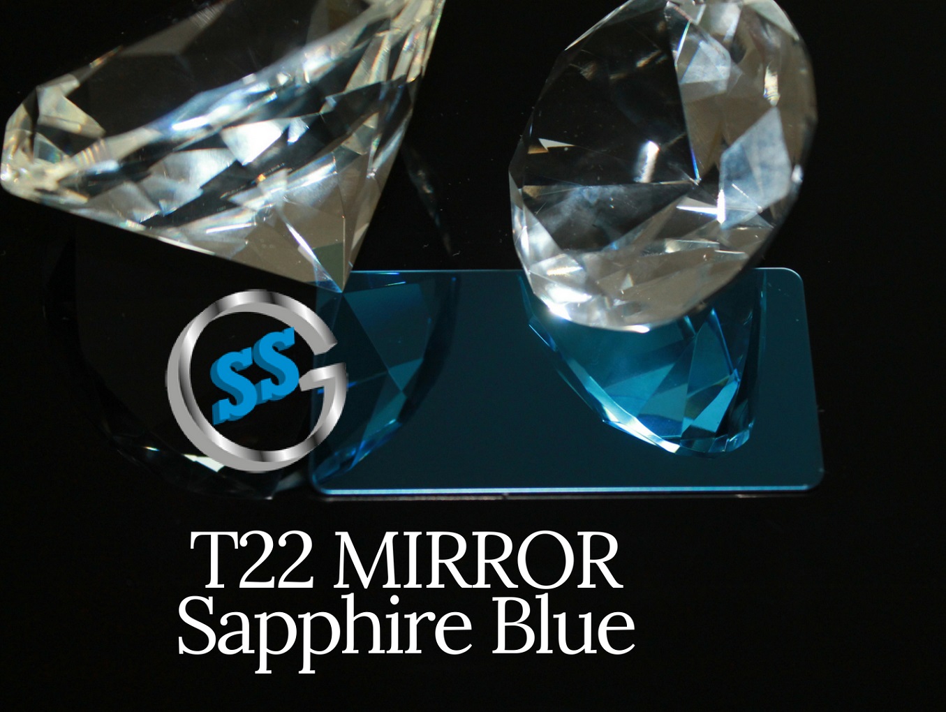 Inox T22 Titanium Sapphire Blue Mirror, inox colorato titanio blu a specchio
