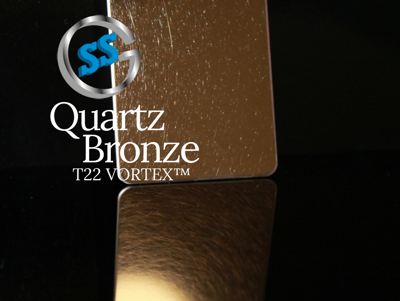 Inox colorato T22 Titanium Bronze Vortex, inox satinato circolare colorato bronze, inox vibrato colorato bronzo