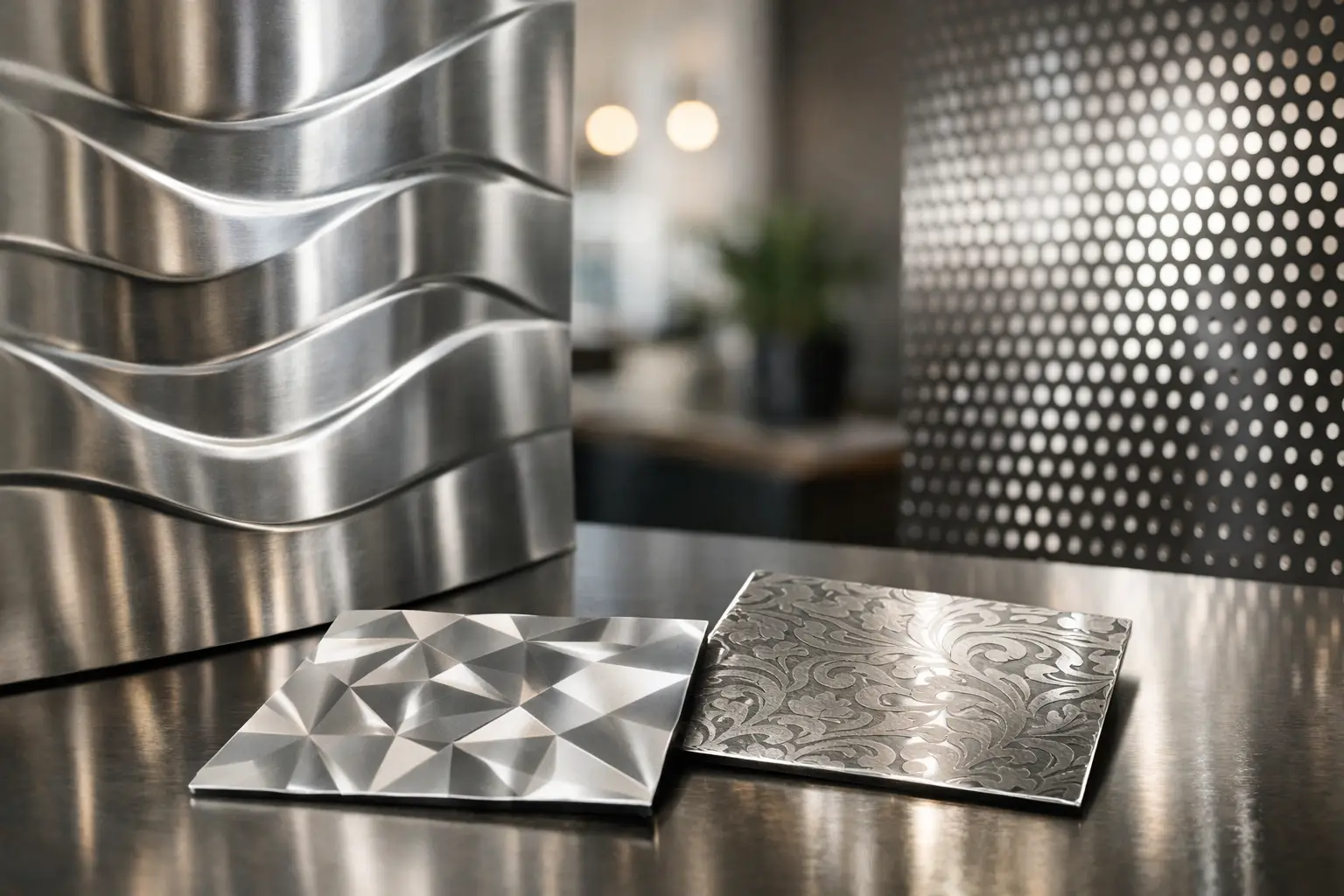 Acciaio inox decorato per superfici distintive