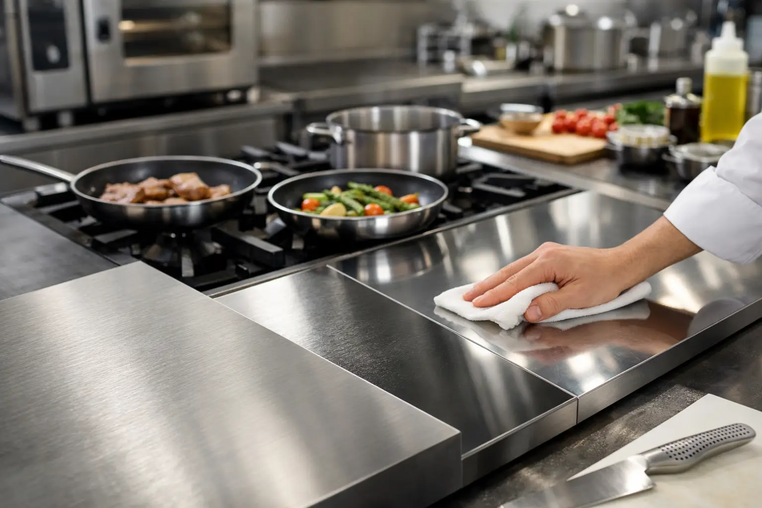 Cucina inox professionale: quale finitura scegliere