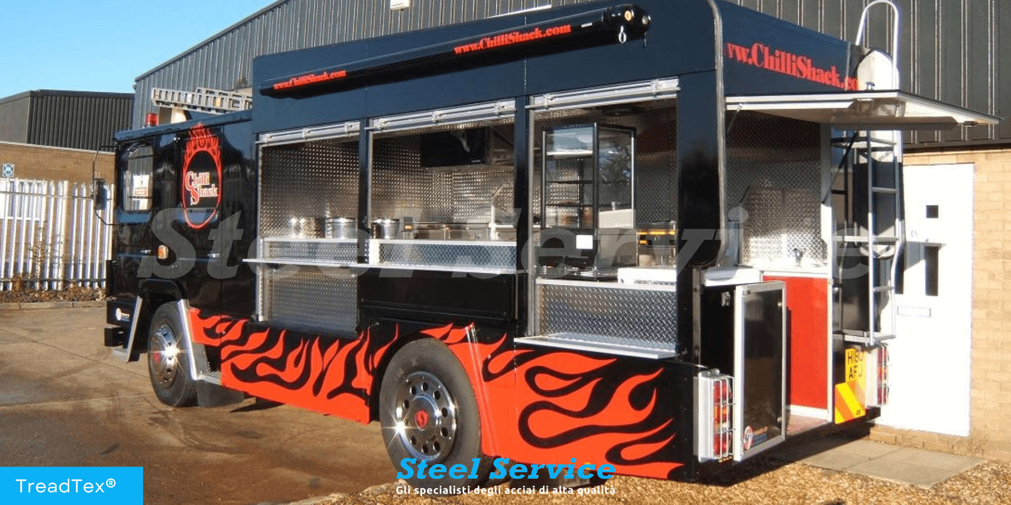 Interni food truck inox TreadTex