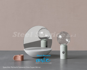 Specchio Forma & Cemento - acciaio inox SuperMirror - inox rigidizzati e colorati arredo design
