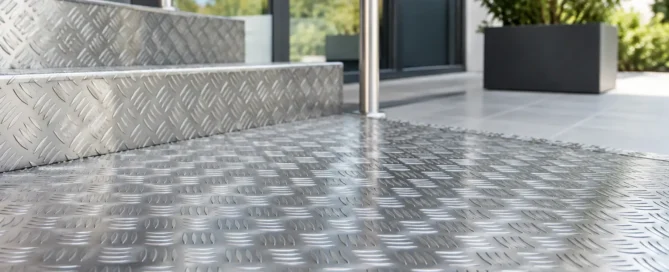 Lamiera bugnata inox per sicurezza e design