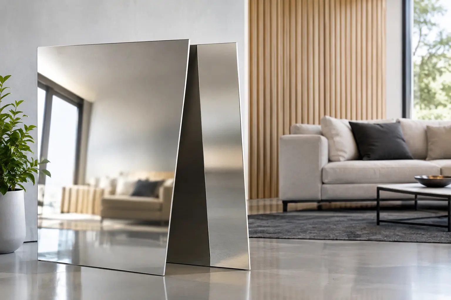 Super Mirror inox per rivestimenti di carattere